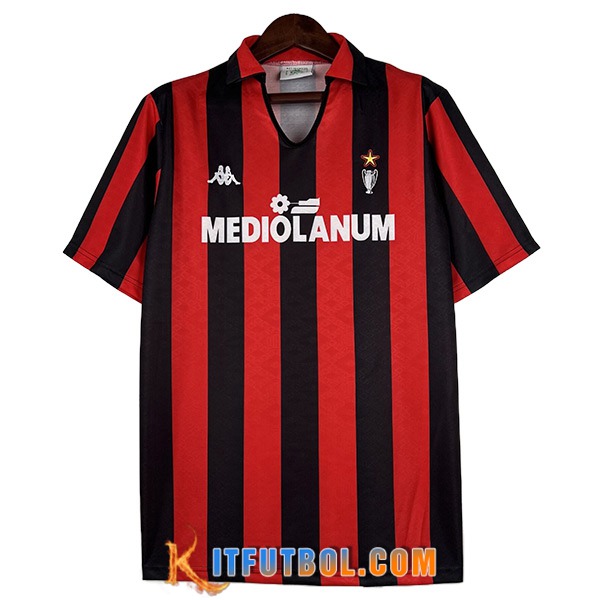 Camisetas De Futbol AC Milan Retro Primera 1989/1990