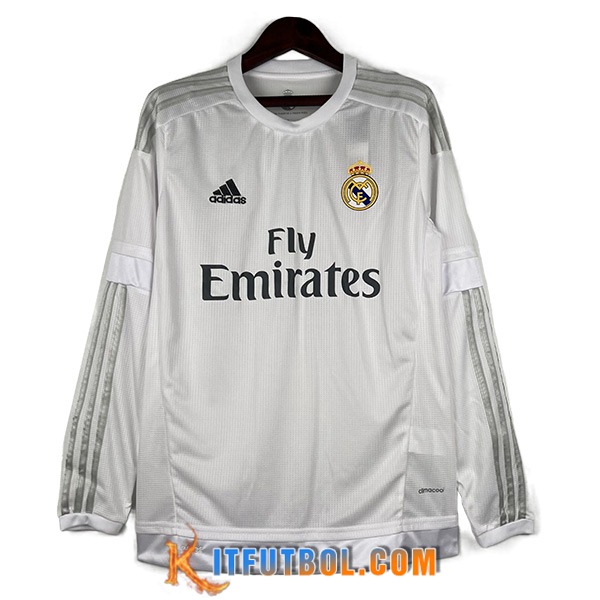 Camisetas De Futbol Real Madrid Retro Primera Manga Largas 2015/2016