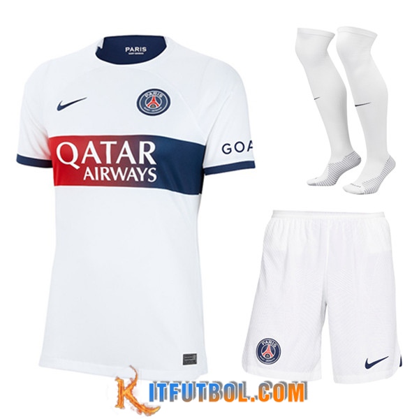 Camisetas Futbol PSG Segunda (Cortos + Calcetines) 2023/2024
