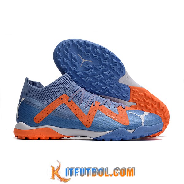 PUMA Botas De Fútbol Future X Powercat Tokyo Match TF Azul/Naranja