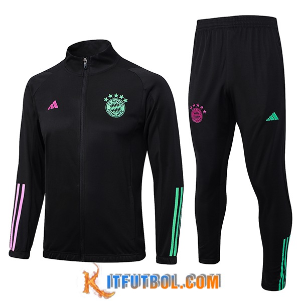 Chandal Equipos De Futbol - Chaqueta Bayern Munich Negro 2023/2024