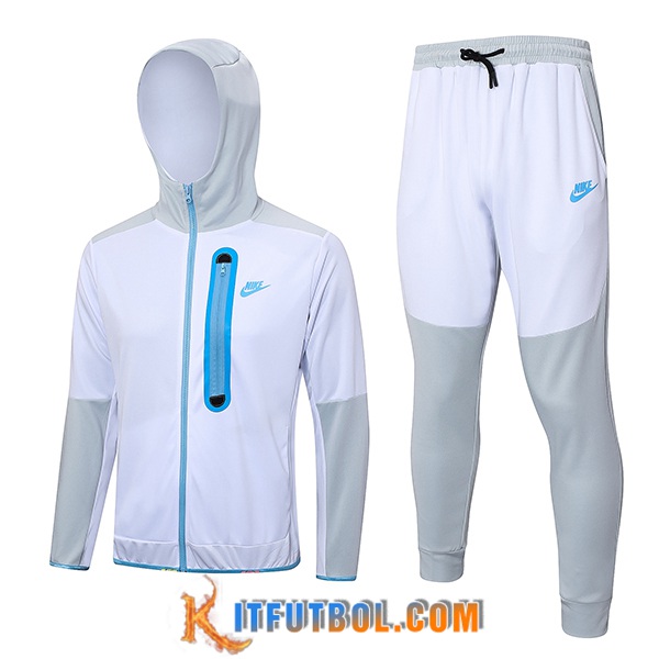 Chaqueta Con Capucha Chandal Rompevientos Chaqueta Nike Blanco 2023/2024 -02