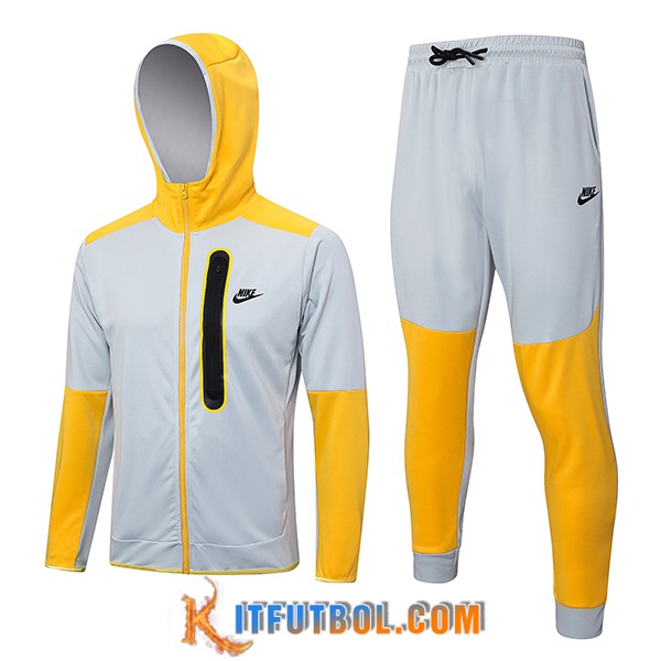 Chaqueta Con Capucha Chandal Rompevientos Chaqueta Nike Gris Claro 2023/2024
