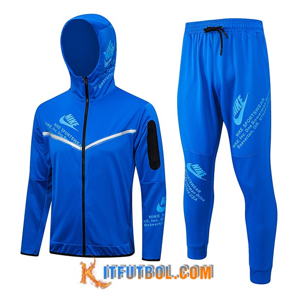 Chaqueta Con Capucha Chandal Rompevientos Chaqueta Nike Azul 2023/2024