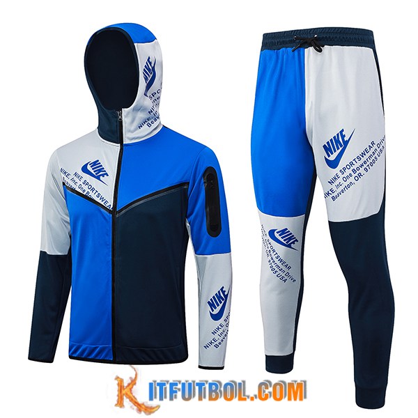 Chaqueta Con Capucha Chandal Rompevientos Chaqueta Nike Azul 2023/2024 -02