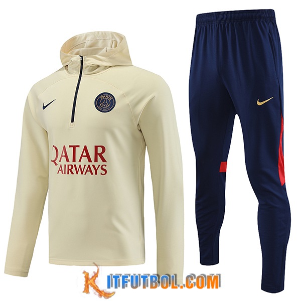 Chaqueta Con Capucha Chandal PSG Blanco 2023/2024