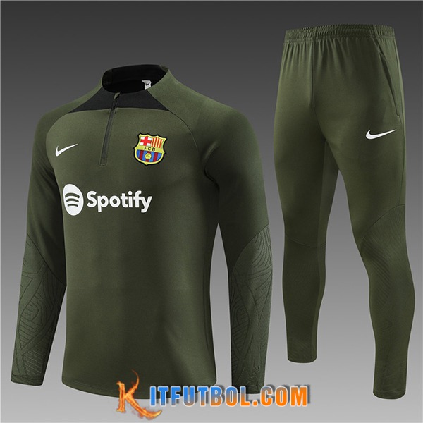 Chandal Equipos De Futbol FC Barcellona Ninos Verde 2023/2024 -04