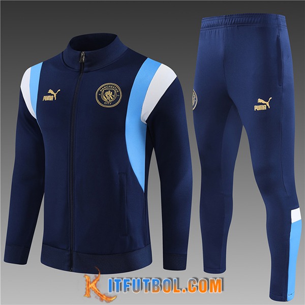 Chandal Equipos De Futbol - Chaqueta Manchester City Ninos Azul marino 2023/2024