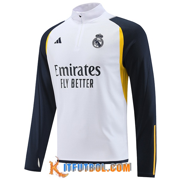 Sudadera De Entrenamiento Real Madrid Blanco 2023/2024
