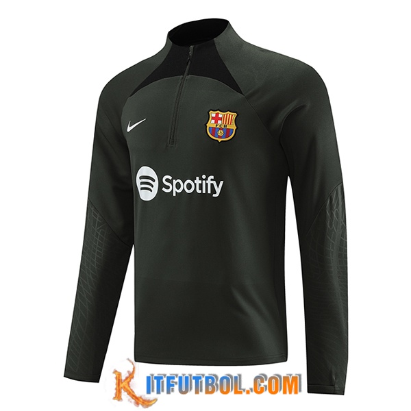 Sudadera De Entrenamiento FC Barcellona Verde 2023/2024 -02