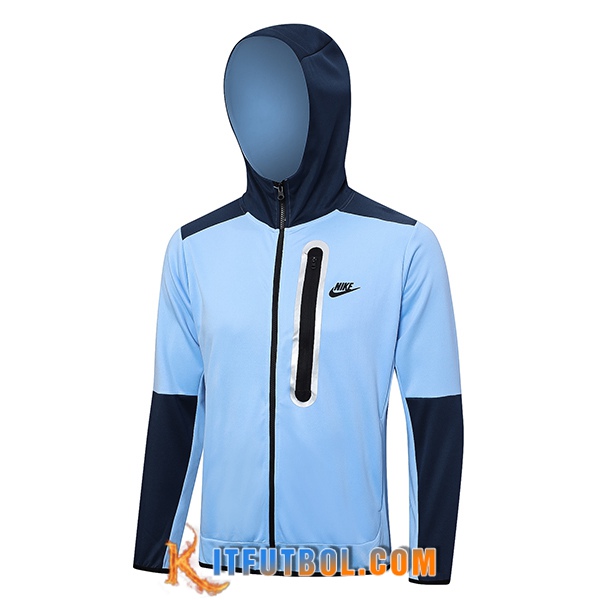 Chaqueta Con Capucha Nike Azul Claro 2023/2024 -02