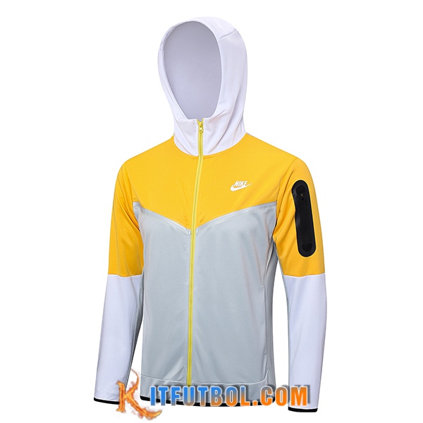 Chaqueta Con Capucha Nike Gris/Amarillo 2023/2024