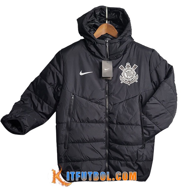 Chaqueta Con Capucha Corinthians Negro 2023/2024