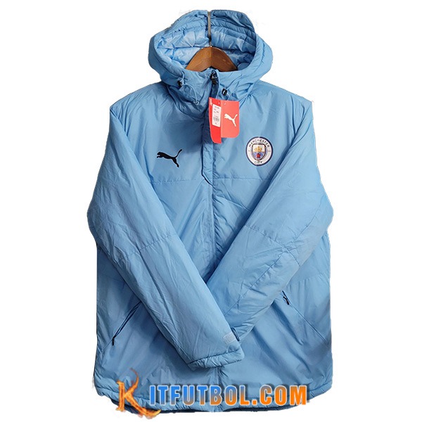 Chaqueta Con Capucha Manchester City Azul Claro 2023/2024