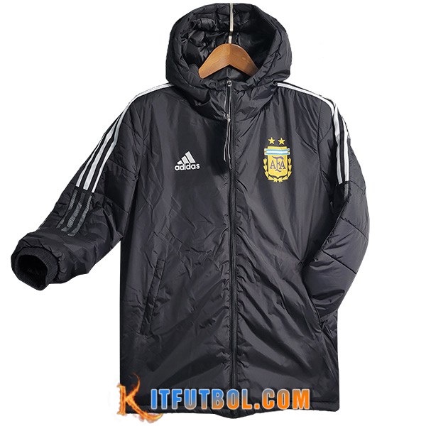 Chaqueta Con Capucha Argentina Negro 2023/2024