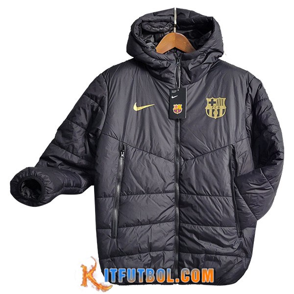 Chaqueta Con Capucha FC Barcellona Negro 2023/2024