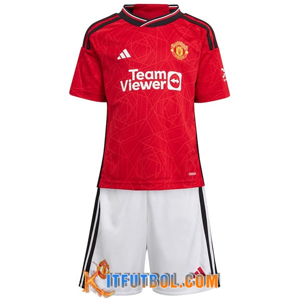 Camisetas De Futbol Manchester United Ninos Primera 2023/2024