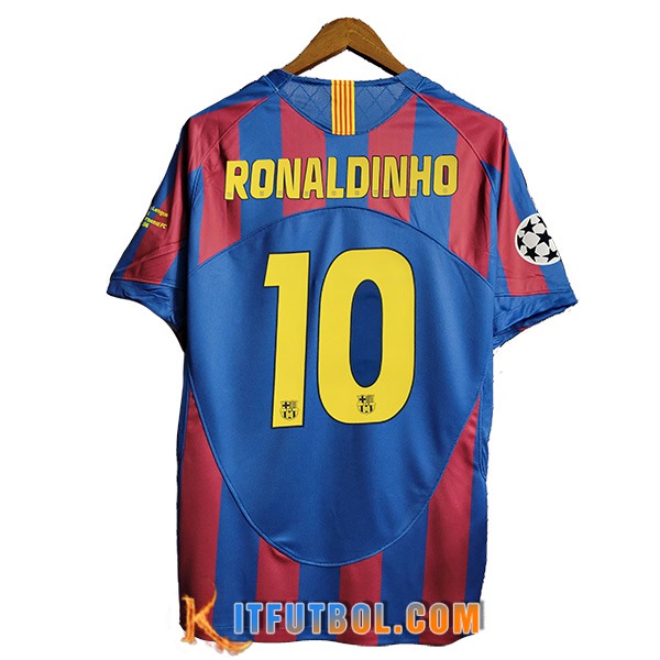 Camisetas De Futbol FC Barcelona Retro 10#RONALDINHO Primera 2005/2006