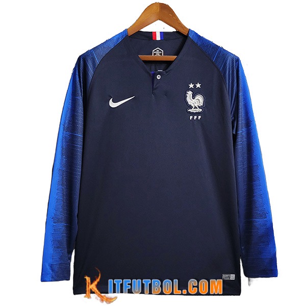Camisetas De Futbol Francia Retro Primera Manga Largas 2018