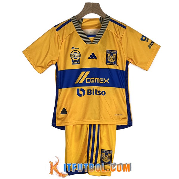 Camisetas De Futbol Tigres UANL Ninos Primera 2023/2024