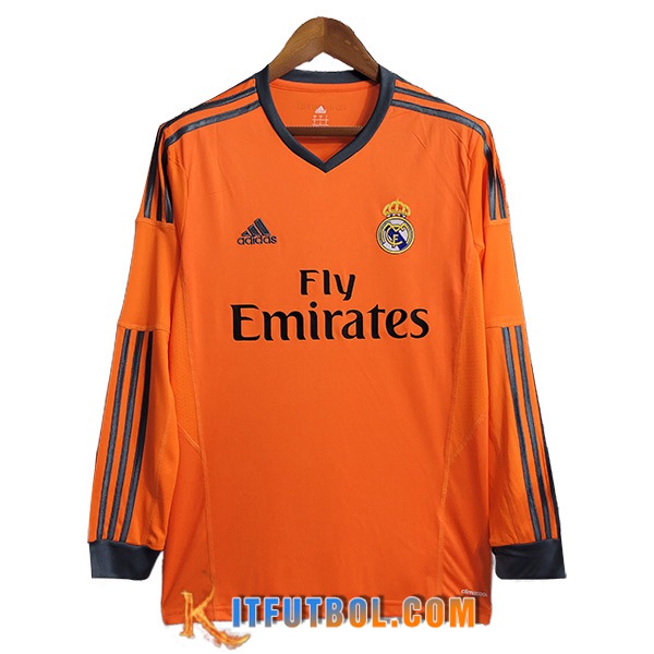 Camisetas De Futbol Real Madrid Retro Segunda Manga Largas 2013/2014