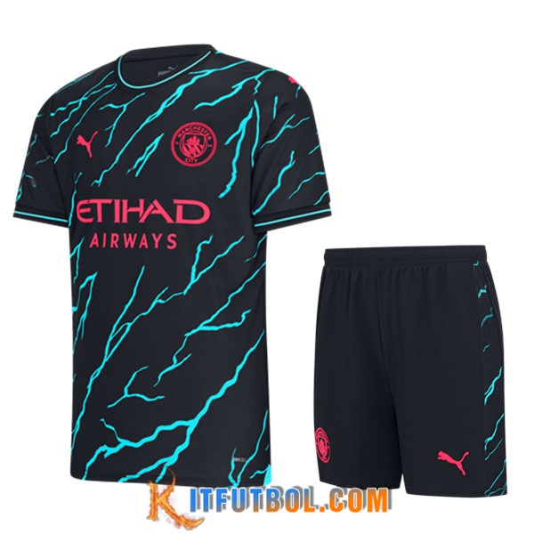 Camisetas Futbol Manchester City Tercera + Cortos 2023/2024