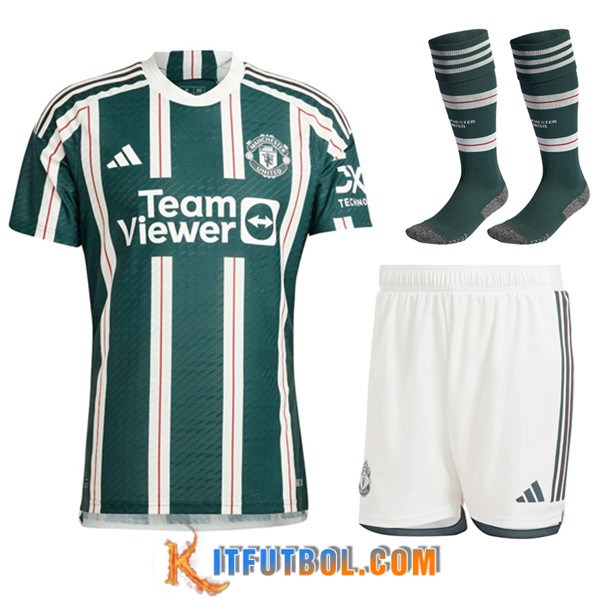 Camisetas Futbol Manchester United Segunda (Cortos + Calcetines) 2023/2024