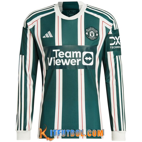 Camisetas De Futbol Manchester United Segunda Manga Larga 2023/2024