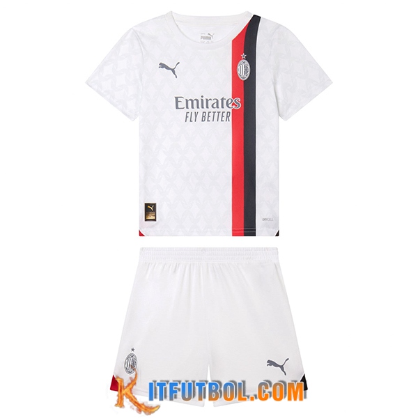 Camisetas De Futbol AC Milan Ninos Segunda 2023/2024