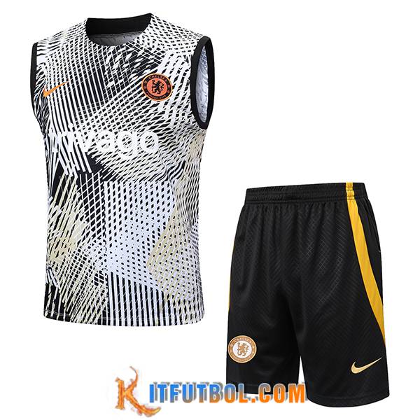 Camiseta Entrenamiento sin mangas + Cortos FC Chelsea Amarillo 2023/2024 -02
