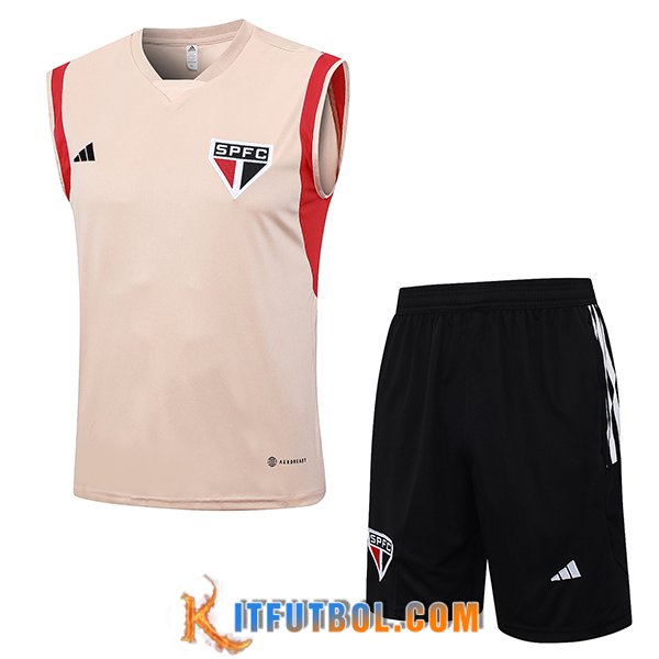 Camiseta Entrenamiento sin mangas + Cortos Sao Paulo FC Amarillo 2023/2024