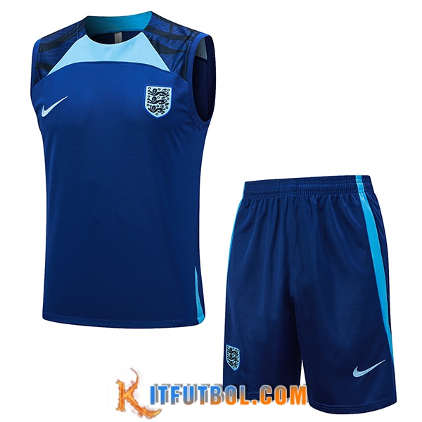 Camiseta Entrenamiento sin mangas + Cortos Inglaterra Azul 2023/2024