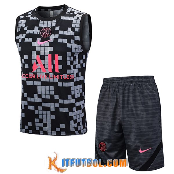 Camiseta Entrenamiento sin mangas + Cortos FC Barcellona Negro/Gris 2023/2024