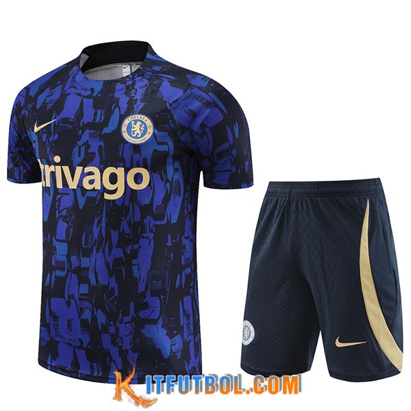 Camiseta Entrenamiento + Cortos FC Chelsea Azul marino 2023/2024