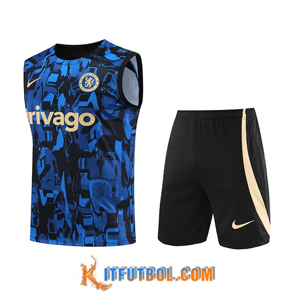 Camiseta Entrenamiento sin mangas + Cortos FC Chelsea Azul 2023/2024