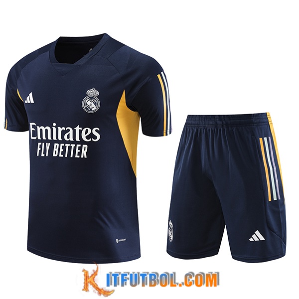 Camiseta Entrenamiento + Cortos Real Madrid Blanco 2023/2024 -06