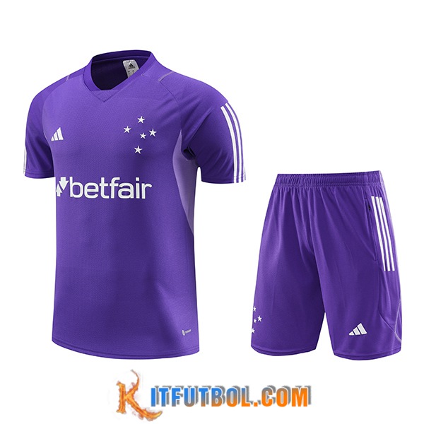 Camiseta Entrenamiento + Cortos Cruzeiro Violeta 2023/2024 -02