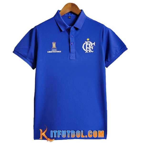 Camiseta Polo Flamengo Azul 2023/2024