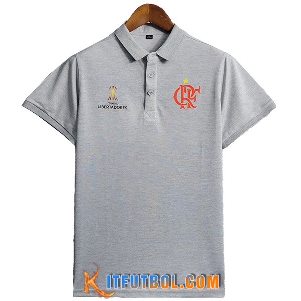 Camiseta Polo Flamengo Gris 2023/2024