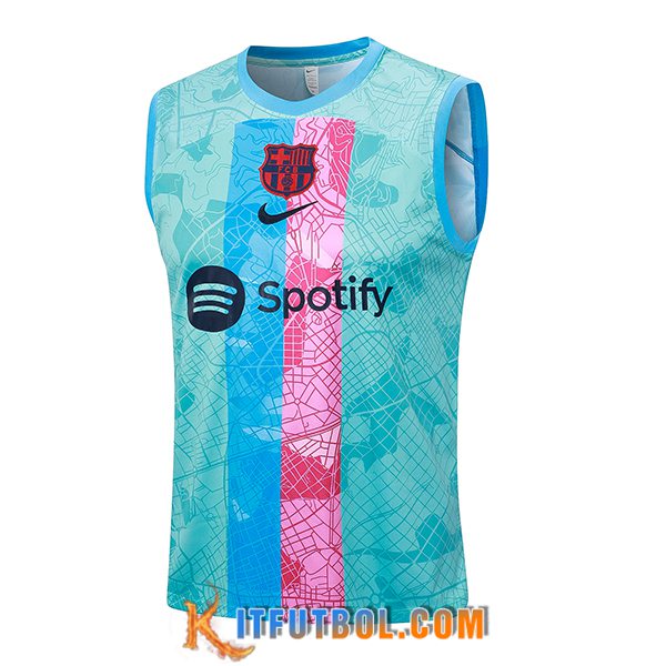 Chalecos De Futbol FC Barcellona Verde/Rosa 2023/2024