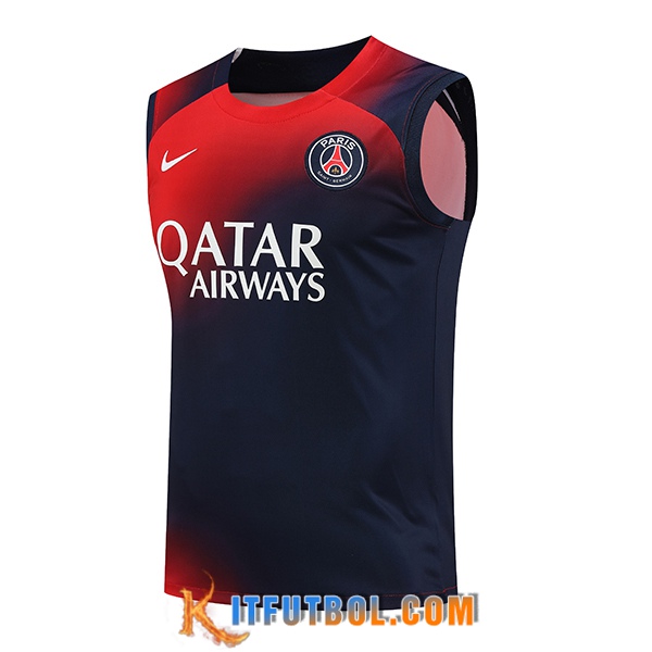 Chalecos De Futbol PSG Rojo/Azul 2023/2024