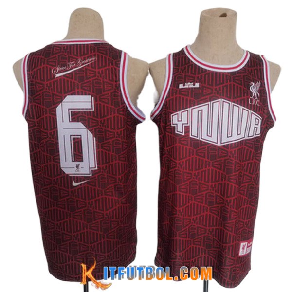 Camisetas Los Angeles Lakers (James #6) 2023/24 Rojo