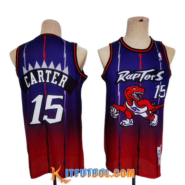 Camisetas Toronto Raptors (CARTER #15) 2023/24 Violeta/Rojo