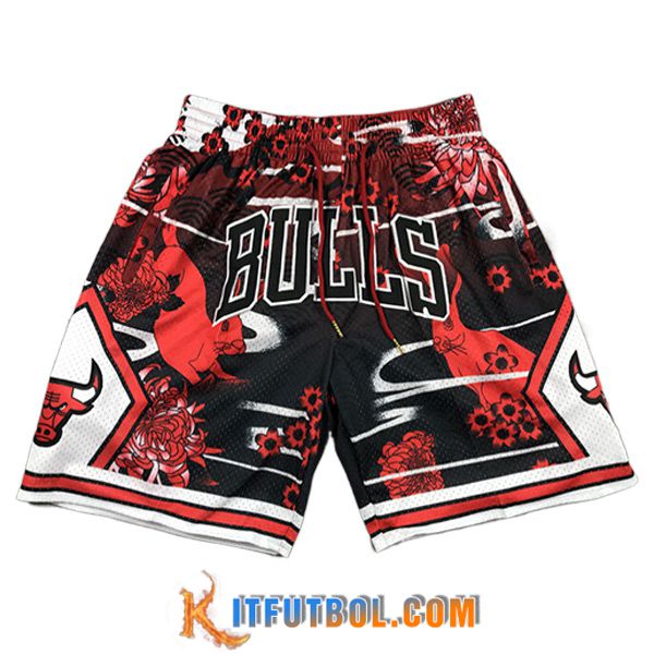 Cortos NBA Chicago Bulls 2023/24 Negro/Rojo
