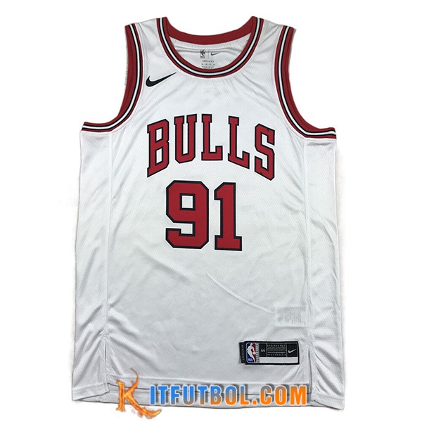 Camisetas Chicago Bulls (RODMAN #91) 2023/24 Blanco -03