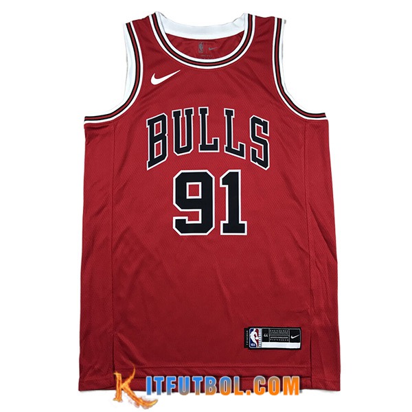 Camisetas Chicago Bulls (RODMAN #91) 2023/24 Rojo -02