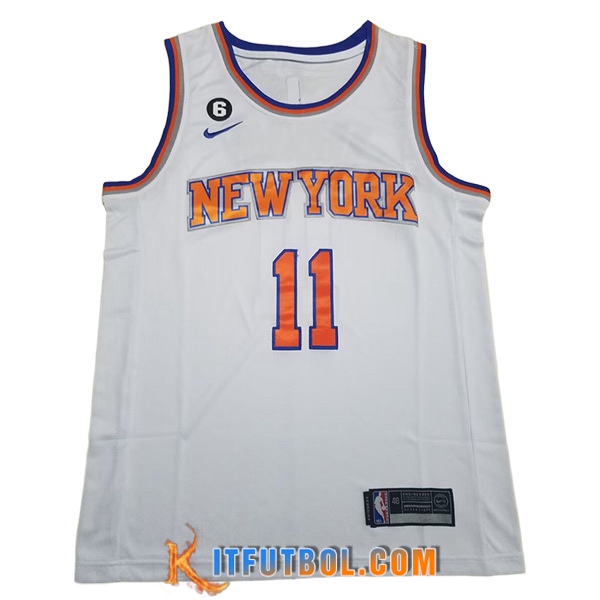 Camisetas New York Knicks (MarrónSON #11) 2023/24 Blanco -02