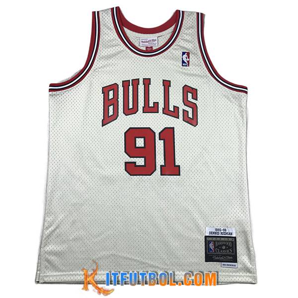 Camisetas Chicago Bulls (RODMAN #91) 2023/24 Blanco -02
