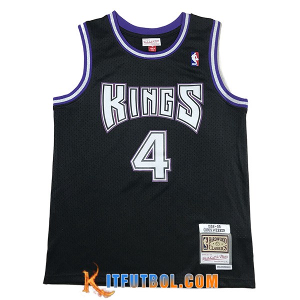 Camisetas Sacramento Kings (WEBBER #4) 2023/24 Negro