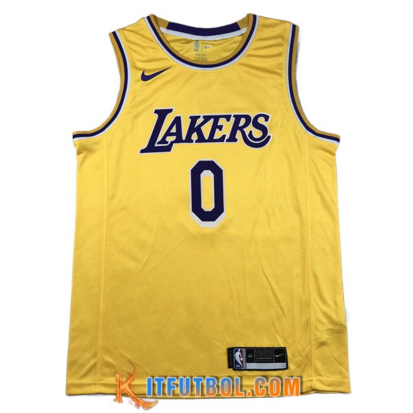 Camisetas Los Angeles Lakers (WESTBROOK #0) 2023/24 Amarillo